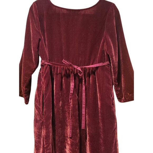 April Cornell Francesca Velvet Dress, Floral Embroidery, Crochet Hemline | XS - Picture 4 of 13